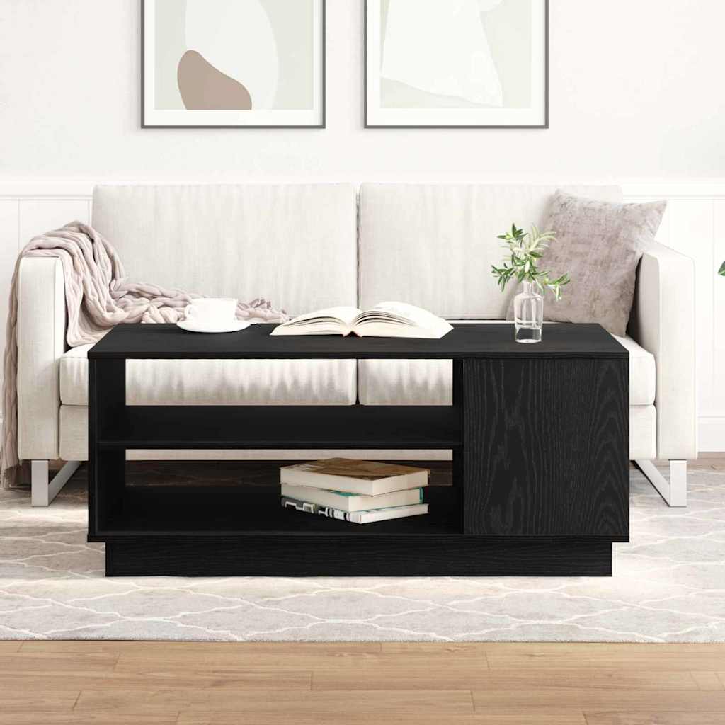 Coffee Table Black Oak 102 x 55 x 43 cm Engineered Wood