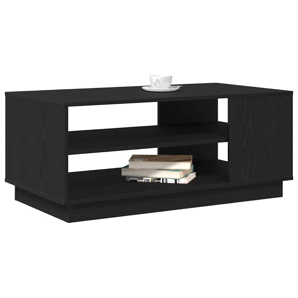 Coffee Table Black Oak 102 x 55 x 43 cm Engineered Wood
