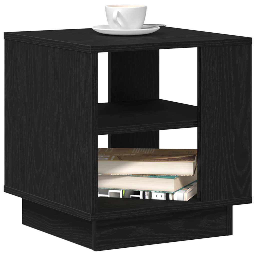 Coffee Table Black Oak 40 x 40 x 43 cm Engineered Wood