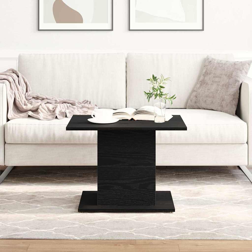 Coffee Table Black Oak 55.5 x 55.5 x 40 cm Engineered Wood