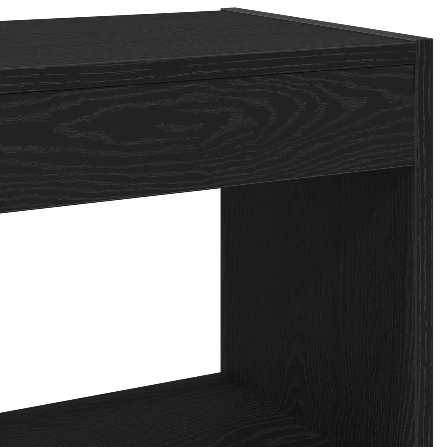 Book Cabinet 2-Tier 40 x 30 x 71.5 cm Engineered Wood Black Oak