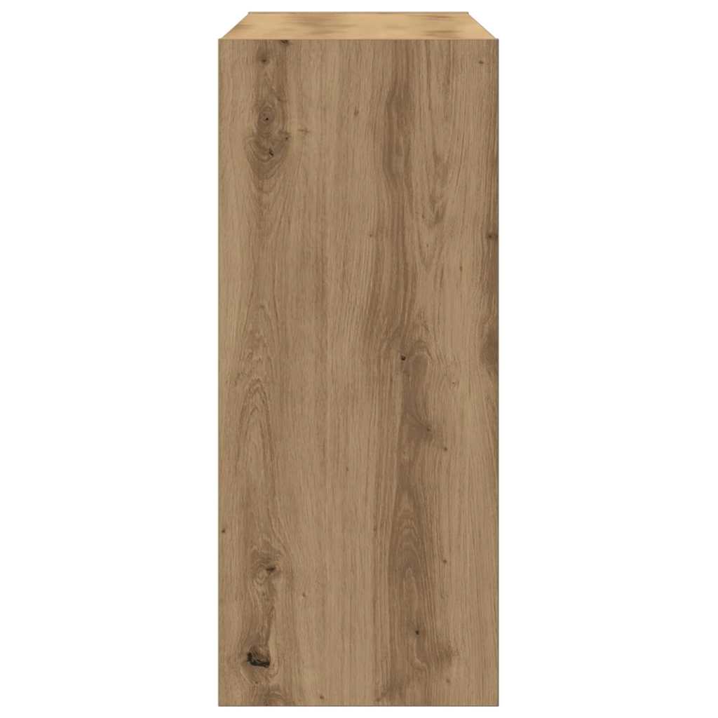 Bookcase 2-Tier 100 x 30 x 72 cm Engineered Wood Artisan oak