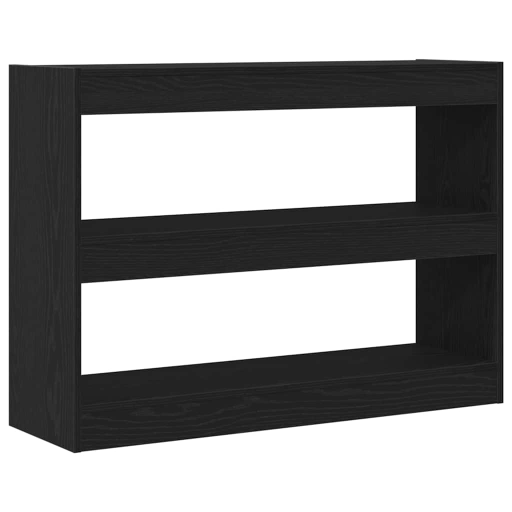 Bookcase Black Oak 100 x 30 x 72 cm Engineered Wood
