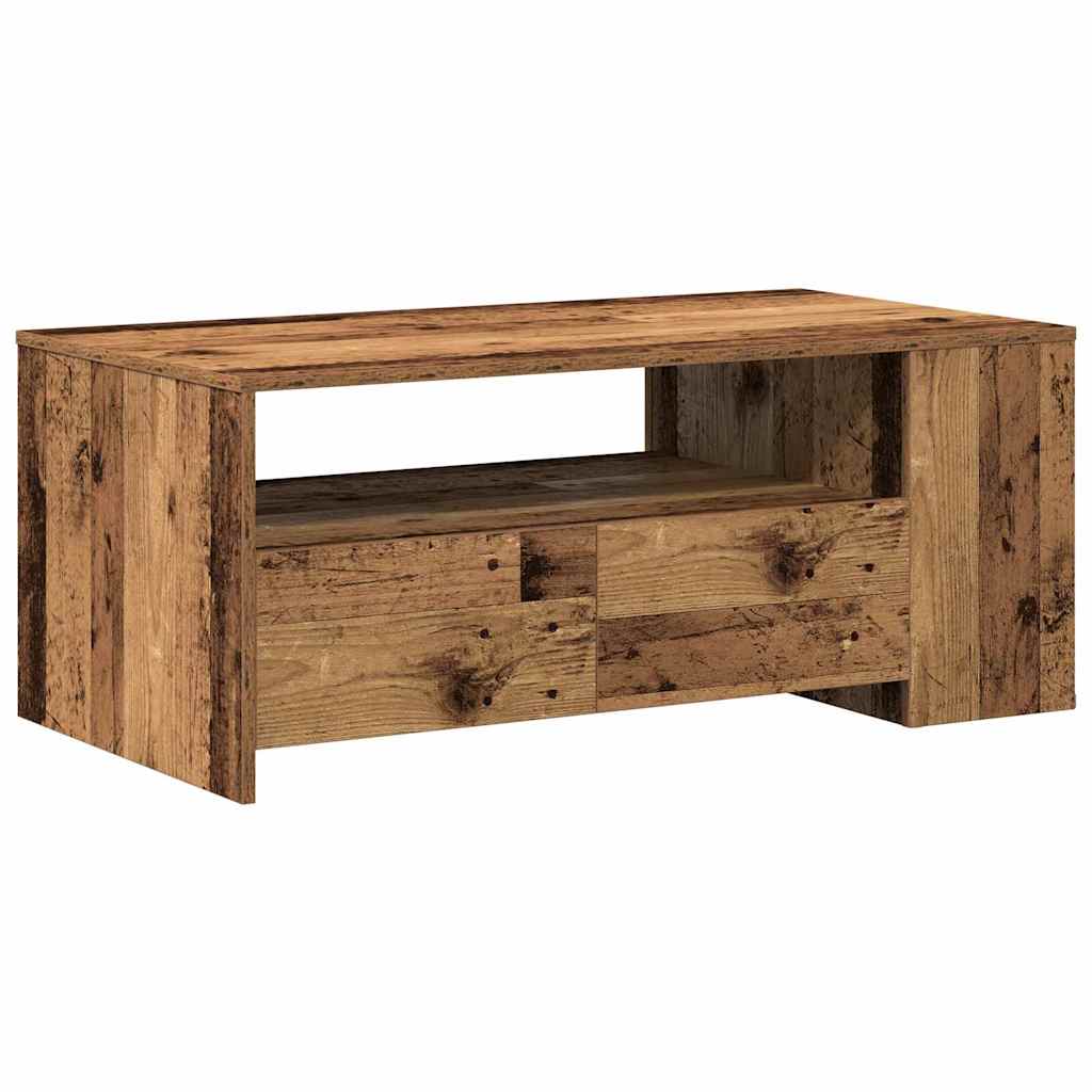 Coffee Table Old Wood 102 x 55 x 43.5 cm Engineered Wood