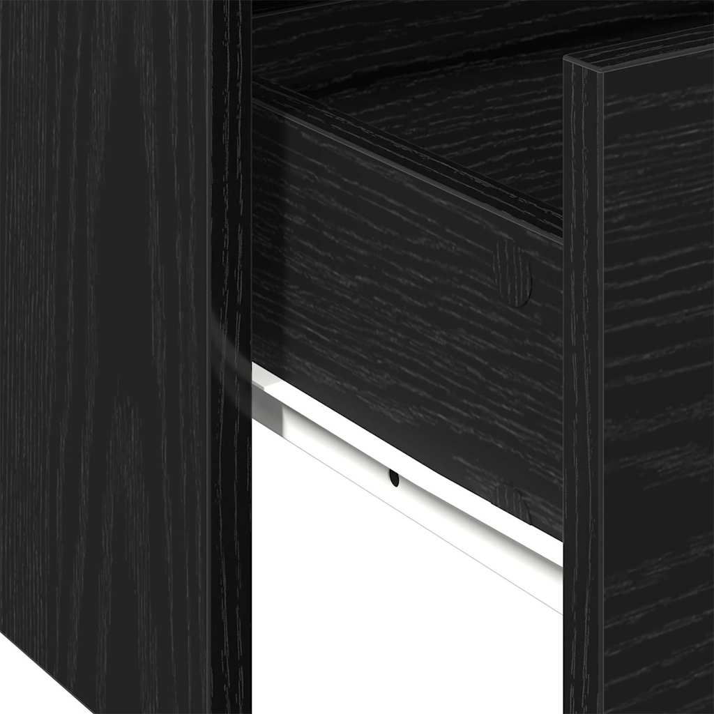 Coffee Table Black Oak 102 x 55 x 43.5 cm Engineered Wood