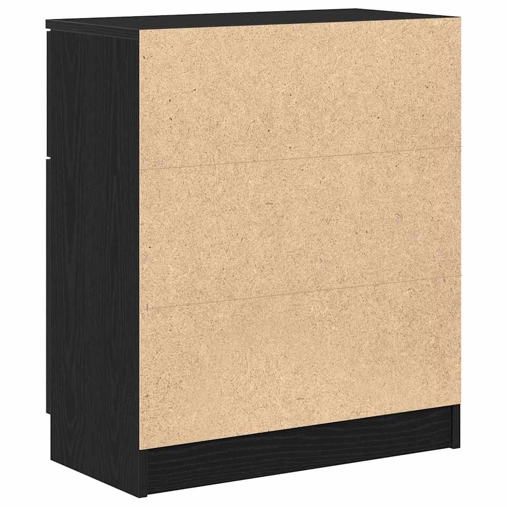 Sideboard Black Oak 60 x 30 x 70 cm Engineered Wood