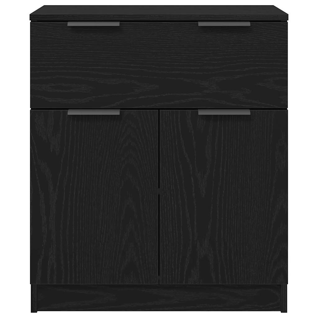 Sideboard Black Oak 60 x 30 x 70 cm Engineered Wood