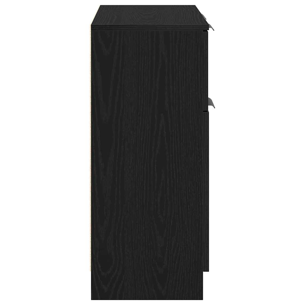 Sideboard Black Oak 60 x 30 x 70 cm Engineered Wood