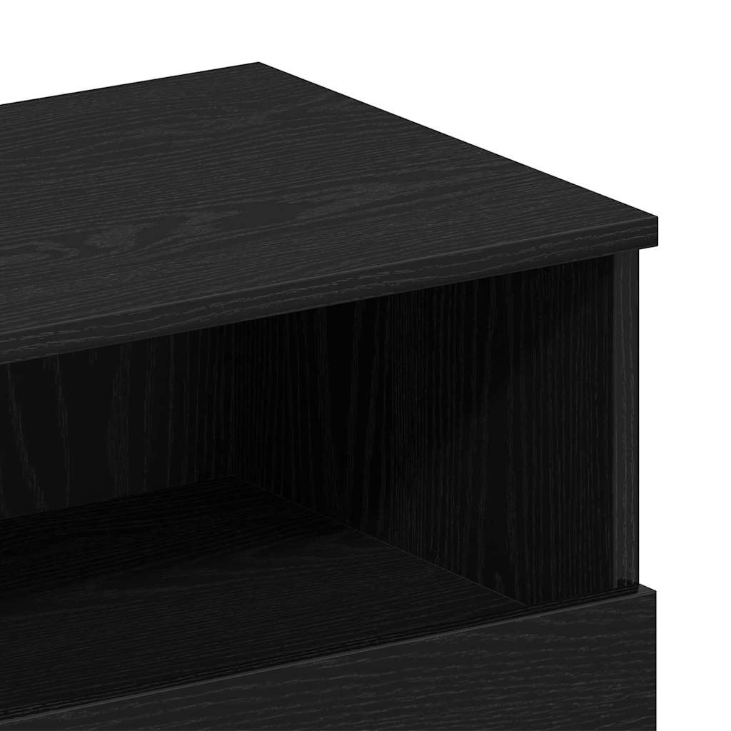Bedside Cabinet 2 pcs Black Oak 40 x 35 x 65 cm Engineered Wood