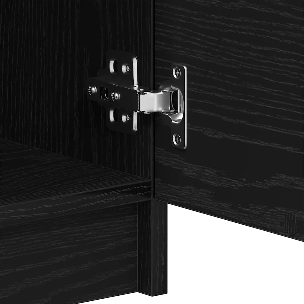 Coffee Table Black Oak 50 x 50 x 36 cm Engineered Wood