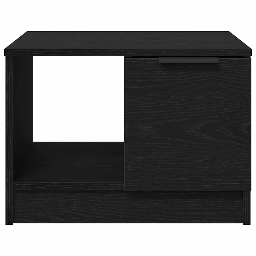 Coffee Table Black Oak 50 x 50 x 36 cm Engineered Wood