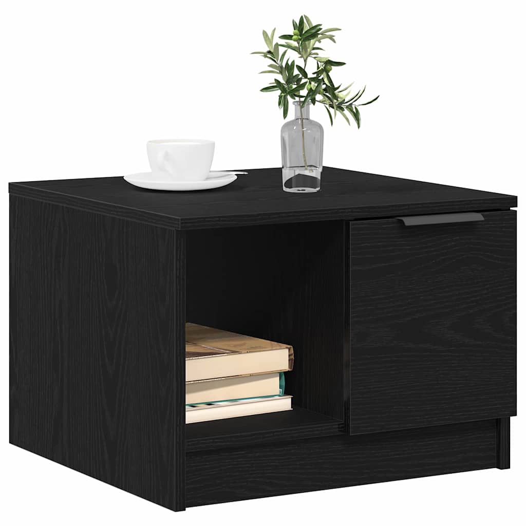 Coffee Table Black Oak 50 x 50 x 36 cm Engineered Wood