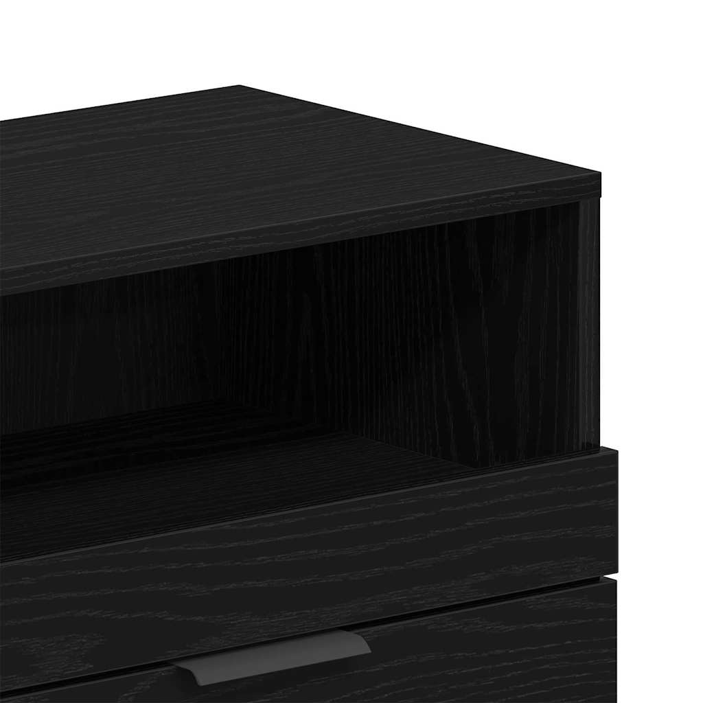 TV Cabinet Black Oak 150 x 33.5 x 45 cm Engineered Wood