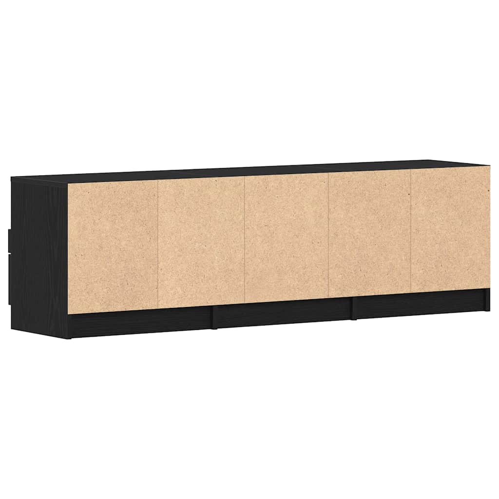 TV Cabinet 150 x 33.5 x 45 cm Black Oak Engineered Wood