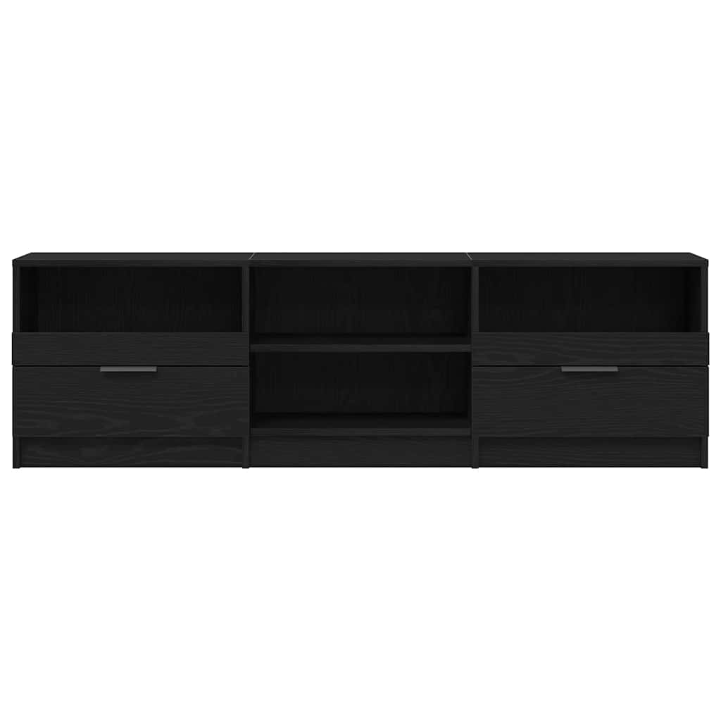 TV Cabinet Black Oak 150 x 33.5 x 45 cm Engineered Wood