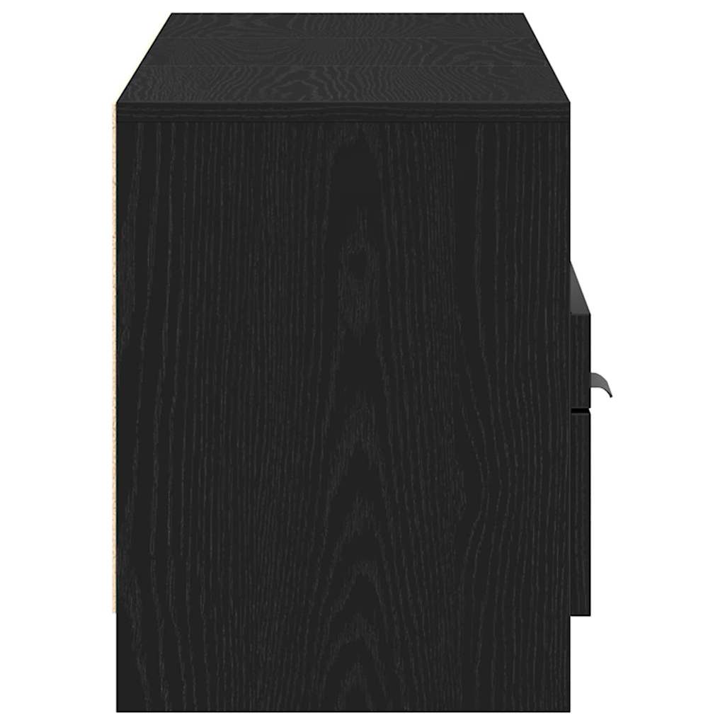TV Cabinet Black Oak 150 x 33.5 x 45 cm Engineered Wood