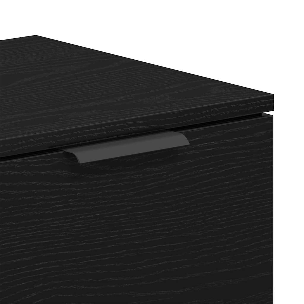 TV Cabinet Black Oak 102 x 32 x35.5 cm Engineered Wood
