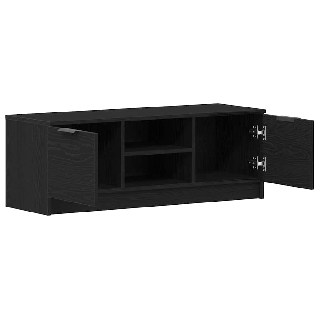TV Cabinet Black Oak 102 x 32 x35.5 cm Engineered Wood