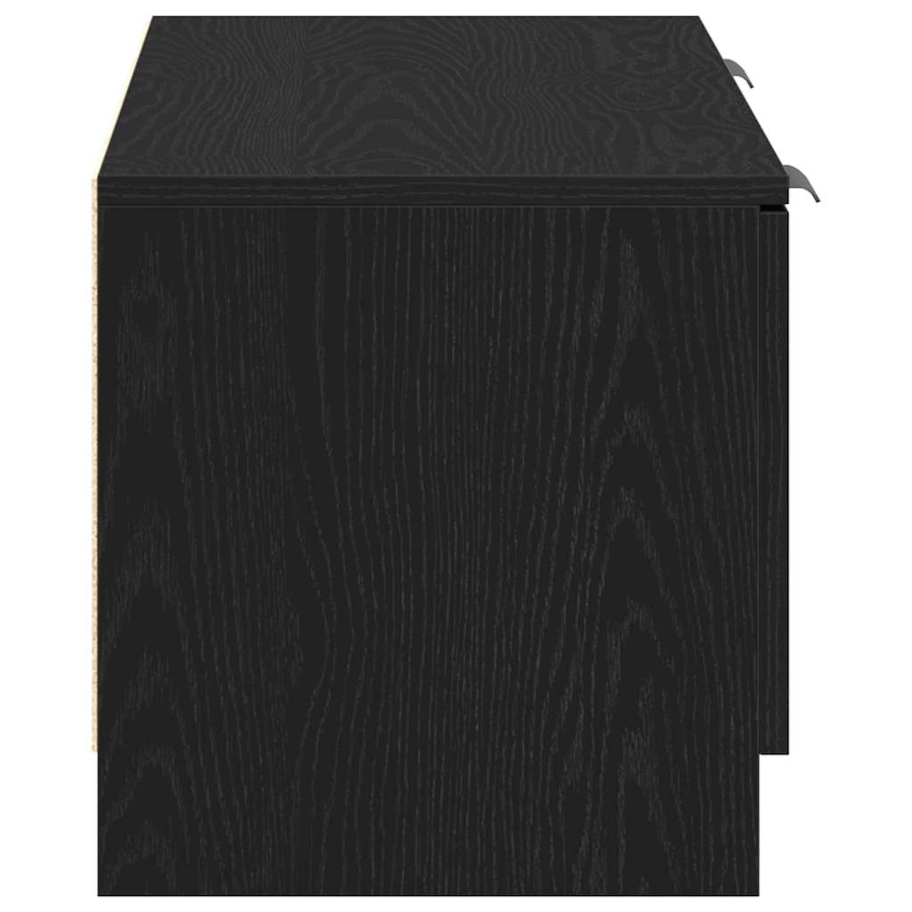 TV Cabinet Black Oak 102 x 32 x35.5 cm Engineered Wood