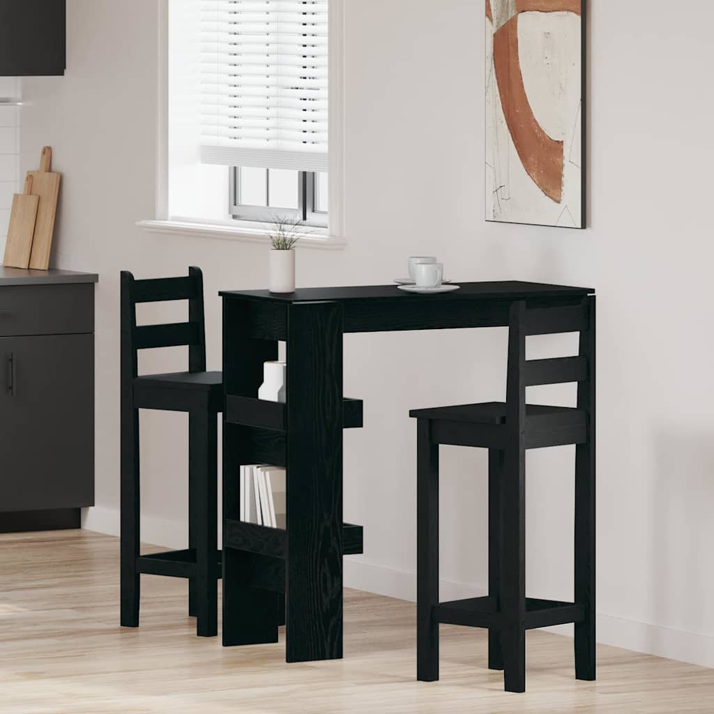 Wall Bar Table 102 x 45 x 103.5 cm Engineered Wood Black Oak