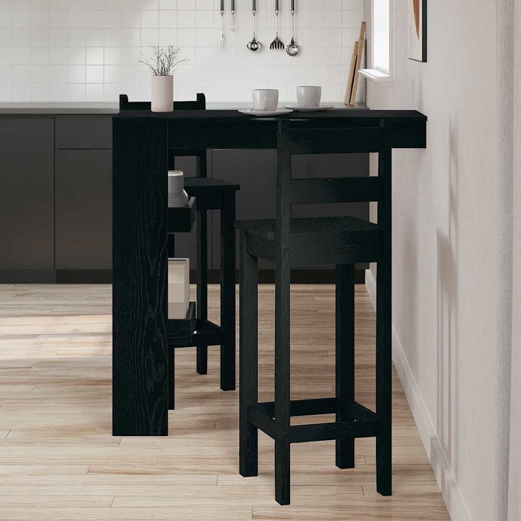 Wall Bar Table 102 x 45 x 103.5 cm Engineered Wood Black Oak