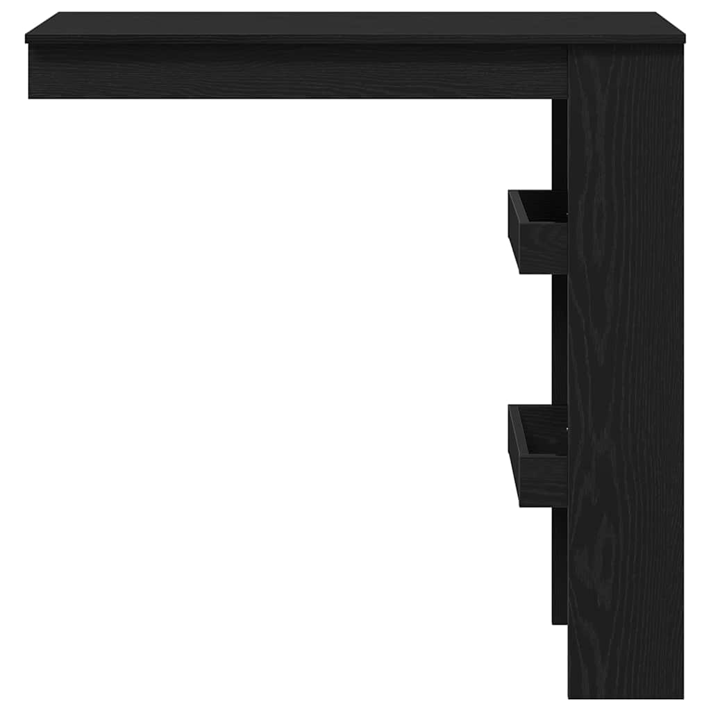Wall Bar Table 102 x 45 x 103.5 cm Engineered Wood Black Oak
