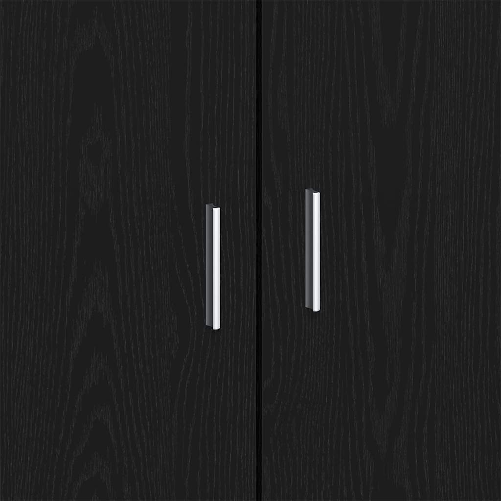 Sideboard Black Oak 80 x 40 x 75 cm Engineered Wood