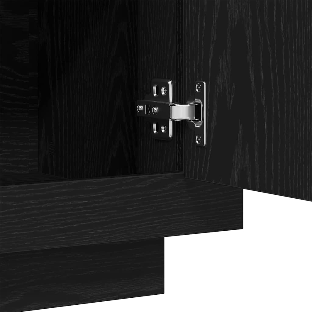 Sideboard Black Oak 80 x 40 x 75 cm Engineered Wood