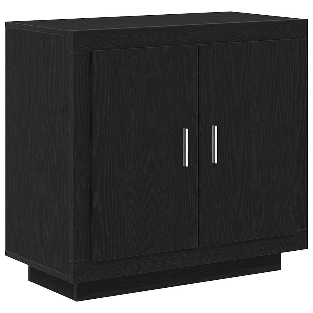 Sideboard Black Oak 80 x 40 x 75 cm Engineered Wood