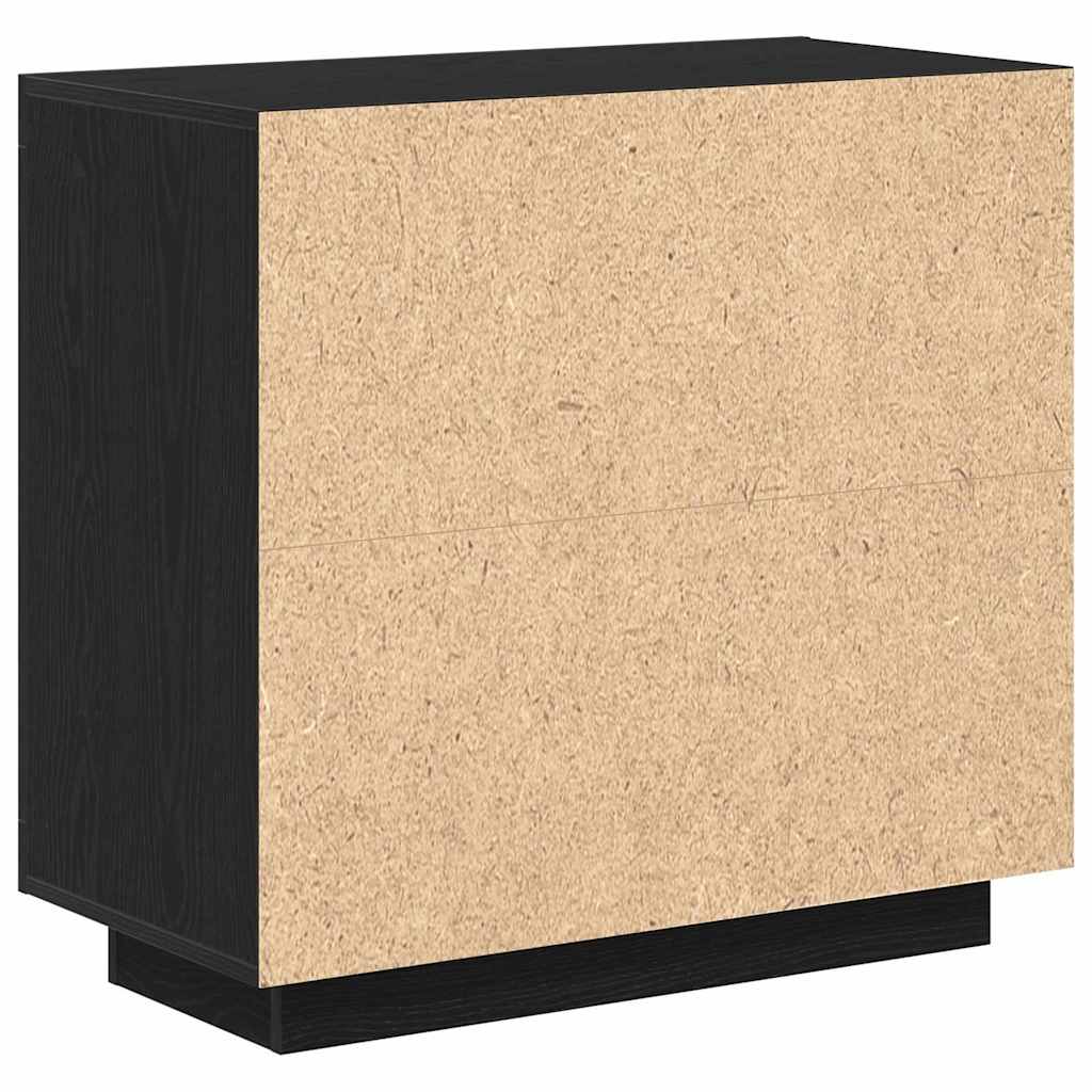 Sideboard Black Oak 80 x 40 x 75 cm Engineered Wood
