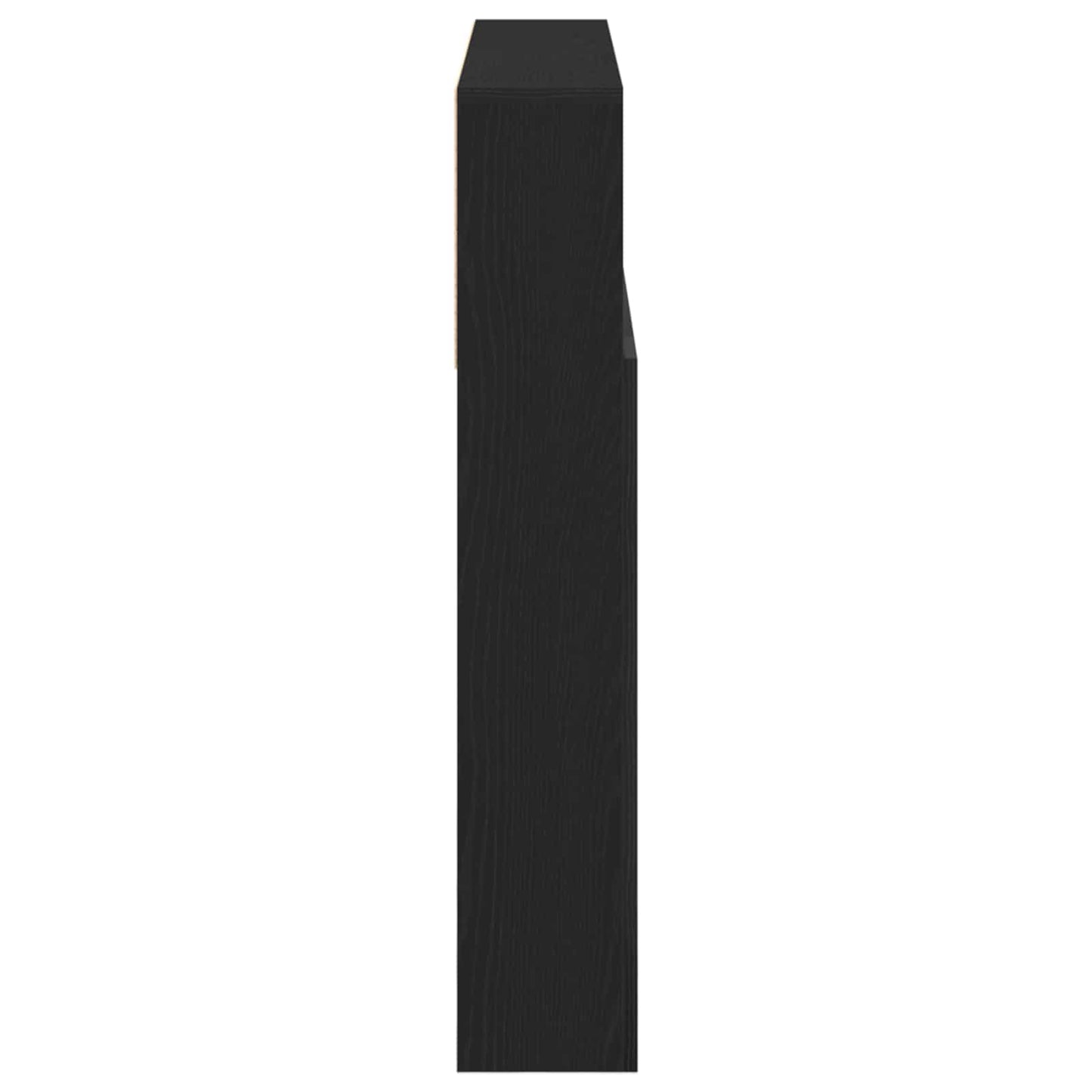 Headboard Cabinet Black Oak 140 x 19 x 103.5 cm Engineered Wood