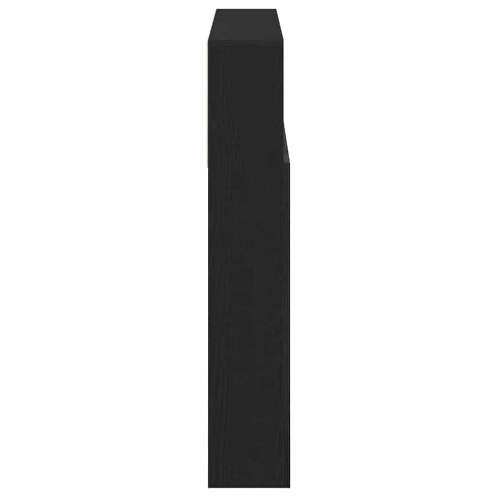 Headboard Cabinet Black Oak 160 x 19 x 103.5 cm Engineered Wood