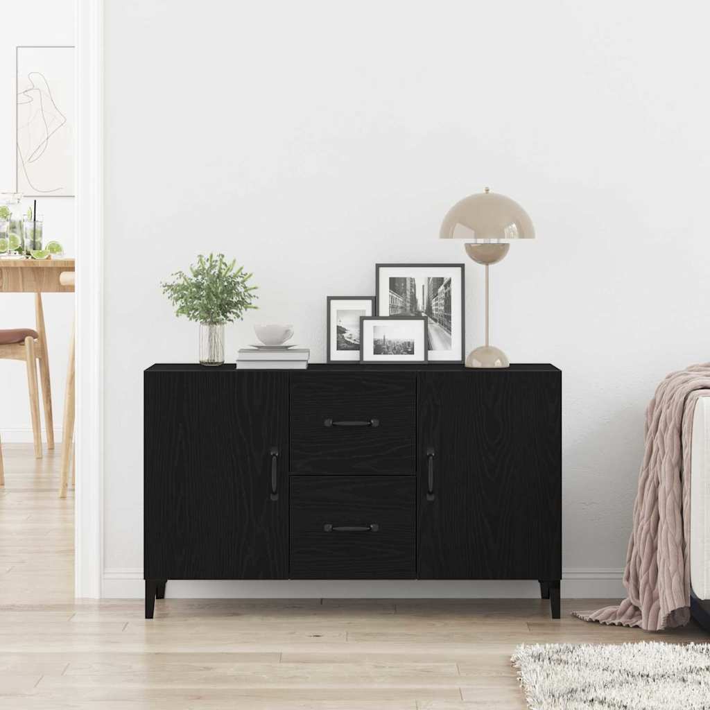 Sideboard Black Oak 100 x 36 x 60 cm Engineered Wood