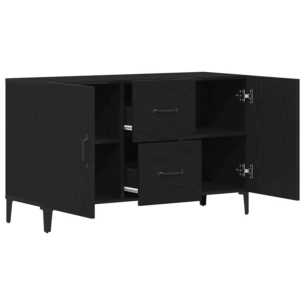 Sideboard Black Oak 100 x 36 x 60 cm Engineered Wood