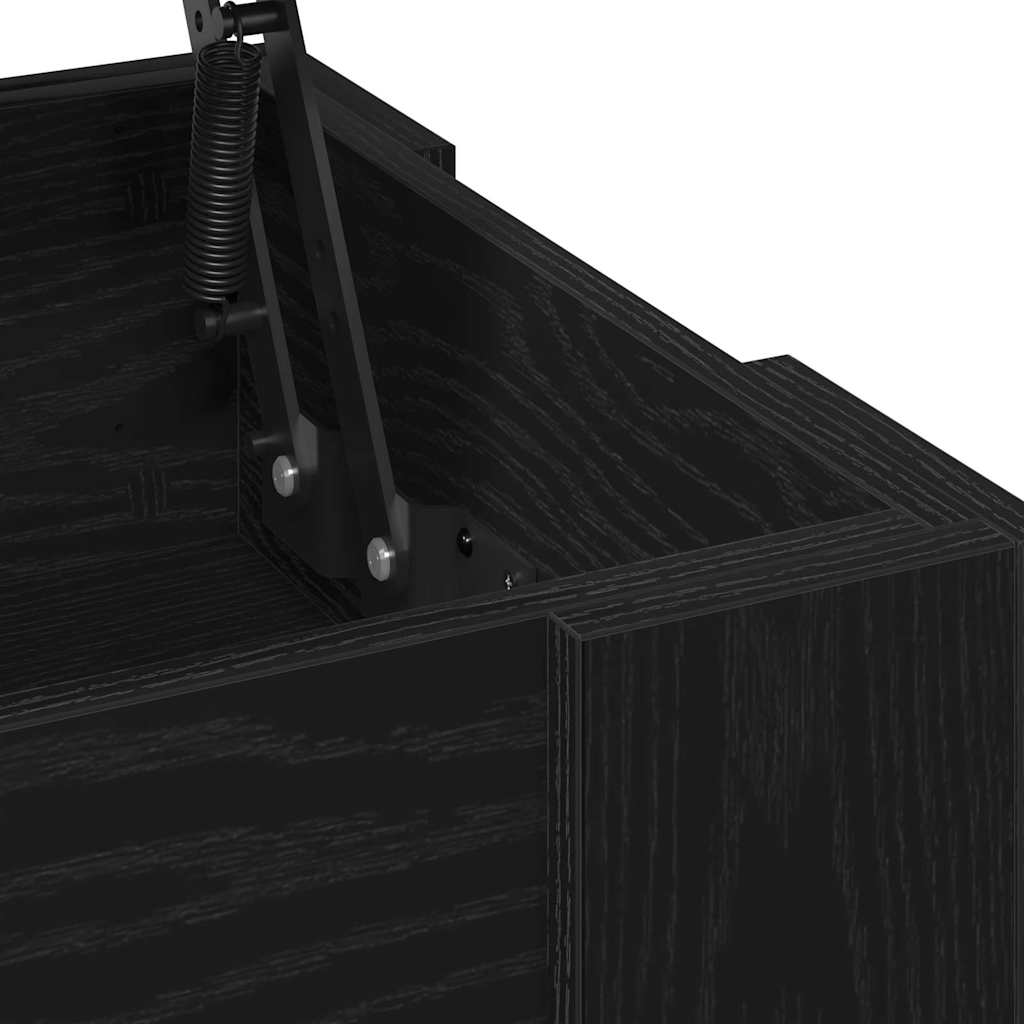 Coffee Table Black Oak 101 x 49 x 52 cm Engineered Wood