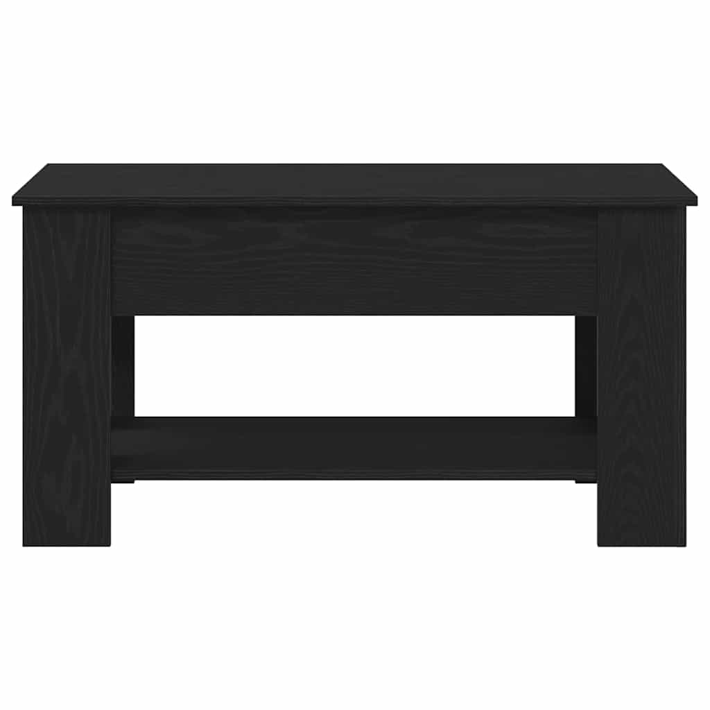 Coffee Table Black Oak 101 x 49 x 52 cm Engineered Wood
