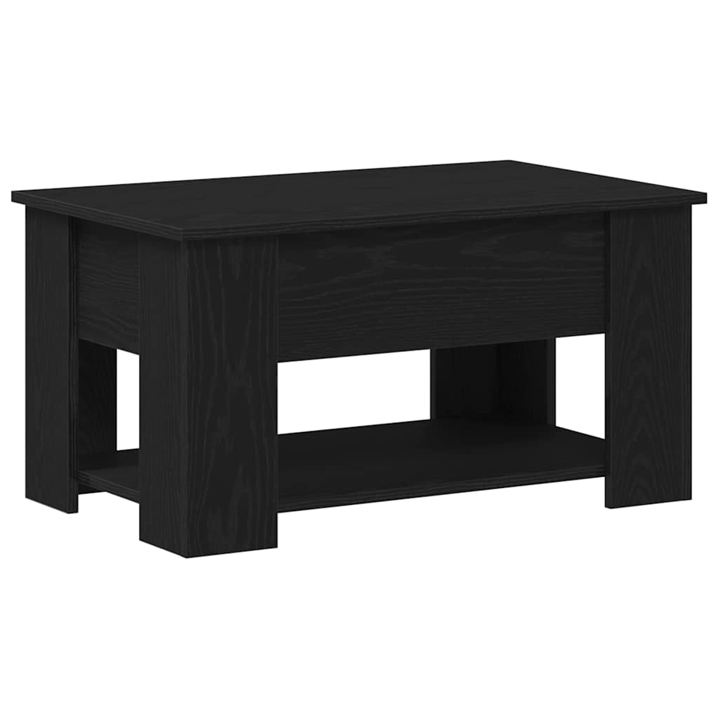 Coffee Table Black Oak 79 x 49 x 41 cm Engineered Wood