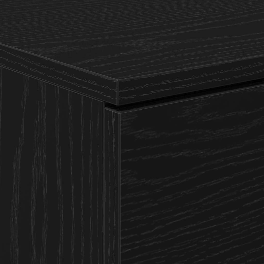 Bedside Cabinet Black Oak 40 x 65 x 65 cm Engineered Wood