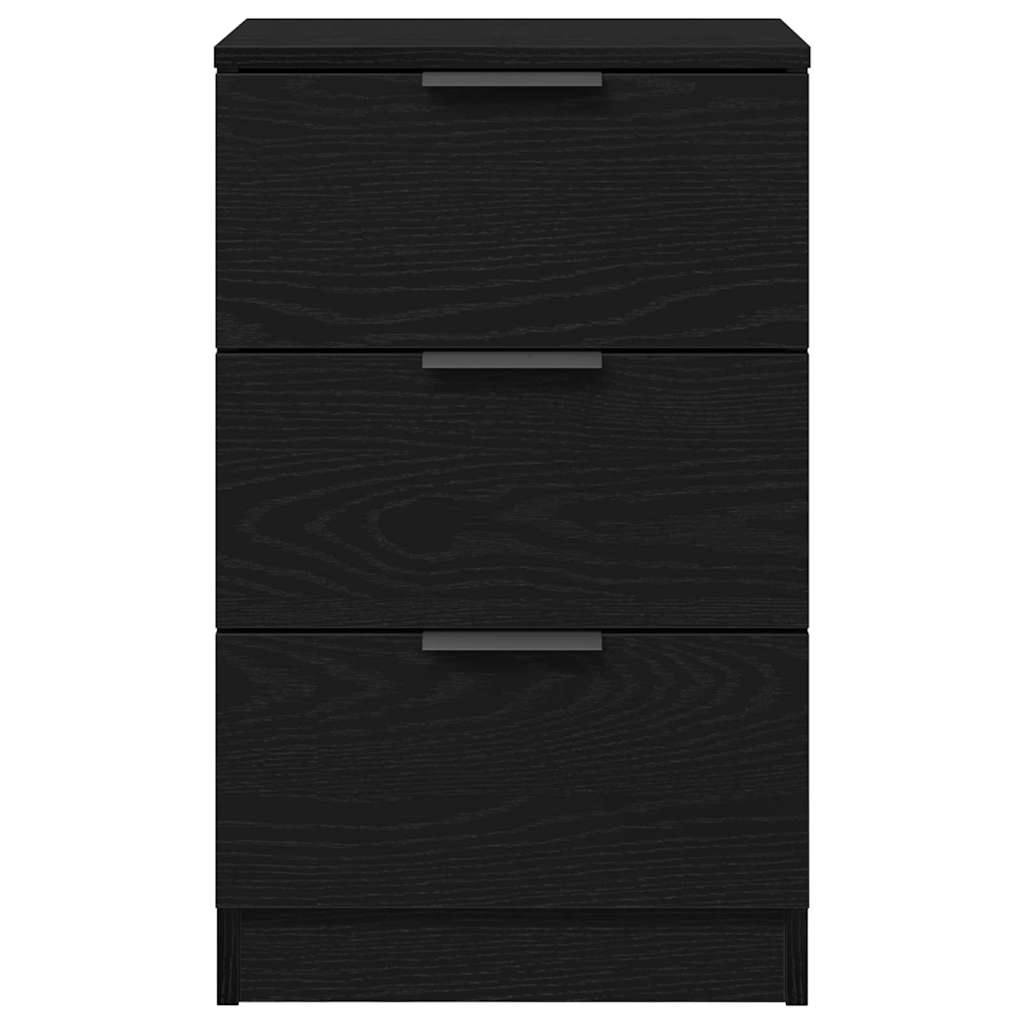 Bedside Cabinet 2 pcs Black Oak 40 x 65 x 65 cm Engineered Wood