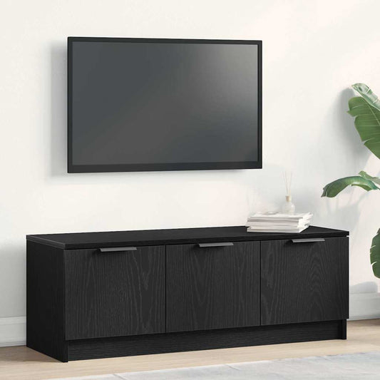 TV Cabinet 102 x 35 x 36.5 cm Black Oak Engineered Wood