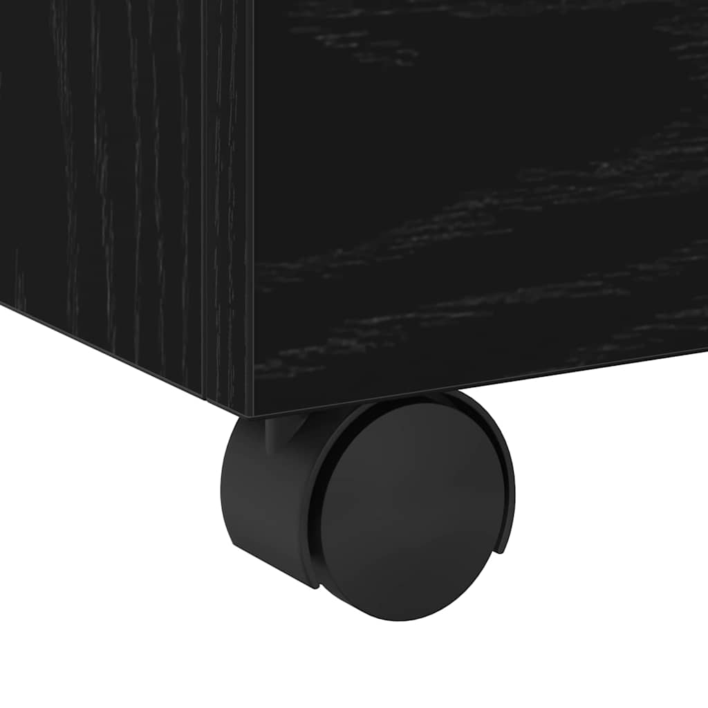 File Cabinet Black Oak 45 x 38 x 54 cm Engineered Wood