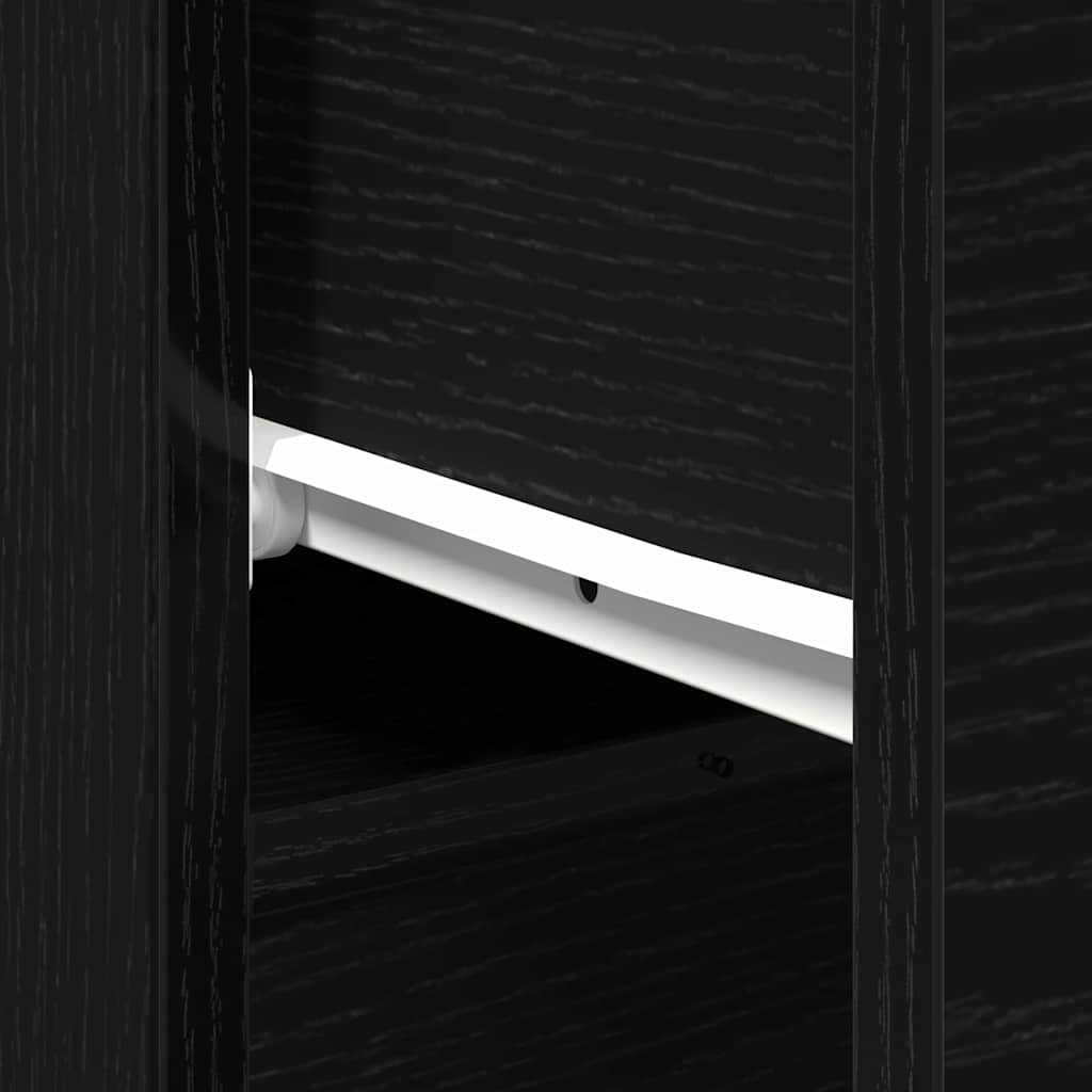 Sideboard Black Oak 30 x 30 x 70 cm Engineered Wood