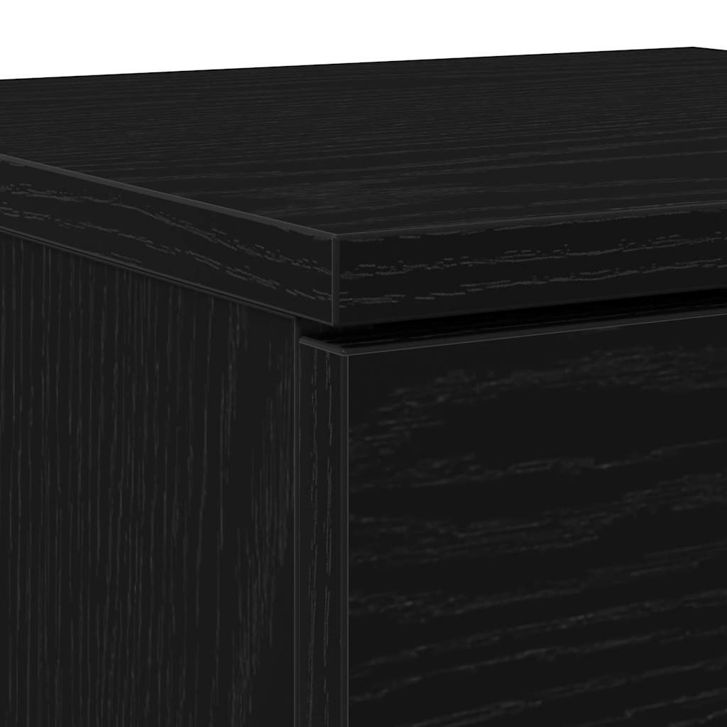 Sideboard Black Oak 30 x 30 x 70 cm Engineered Wood