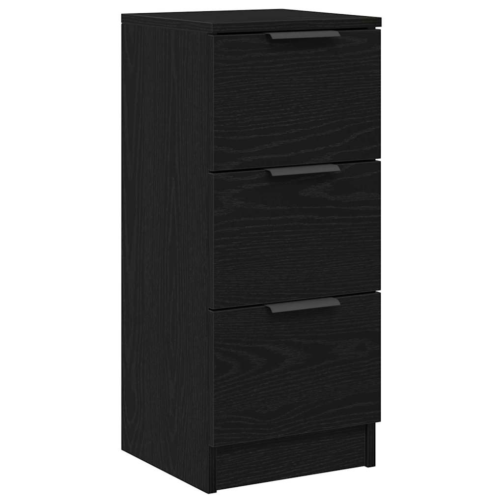 Sideboard Black Oak 30 x 30 x 70 cm Engineered Wood