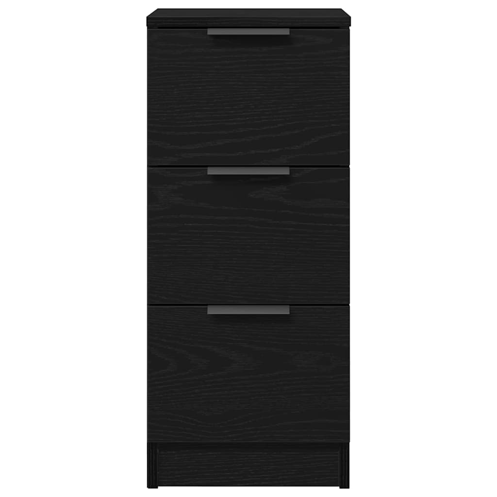 Sideboard Black Oak 30 x 30 x 70 cm Engineered Wood