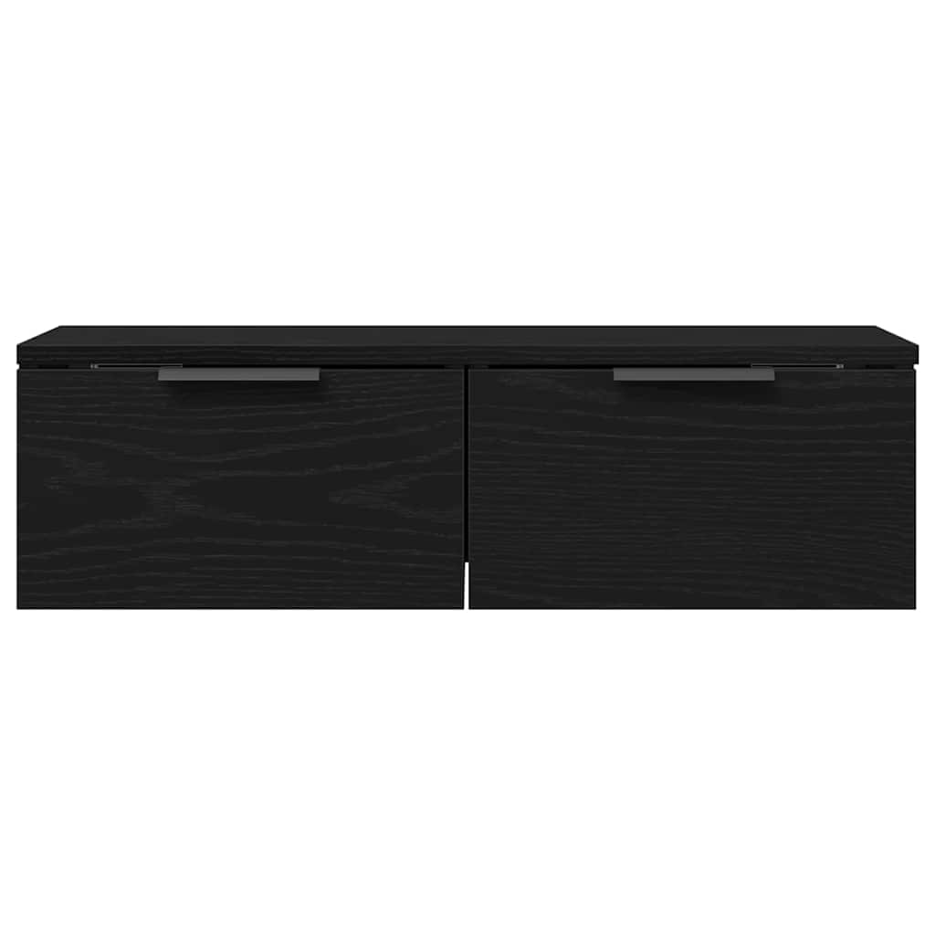 Wall Cabinet Black Oak 68 x 30 x 20 cm Engineered Wood