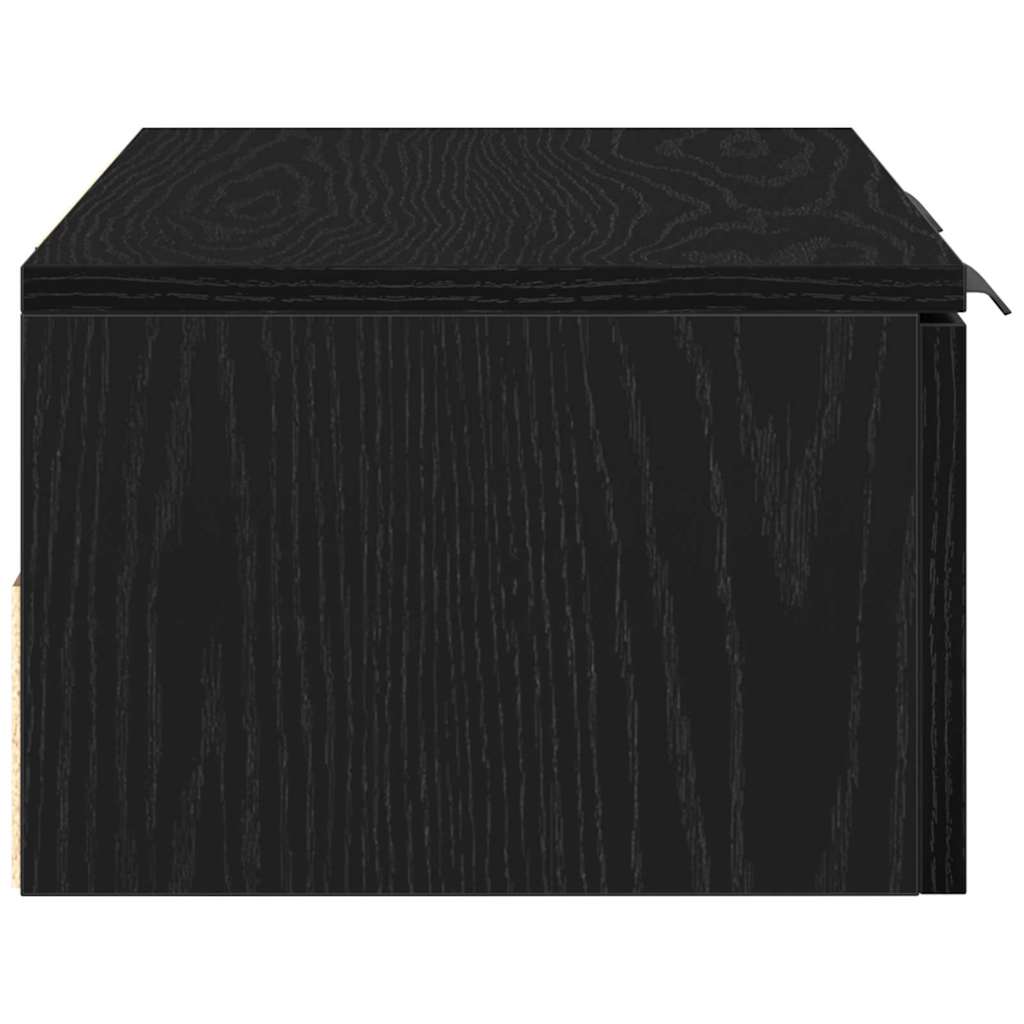 Wall Cabinet Black Oak 68 x 30 x 20 cm Engineered Wood
