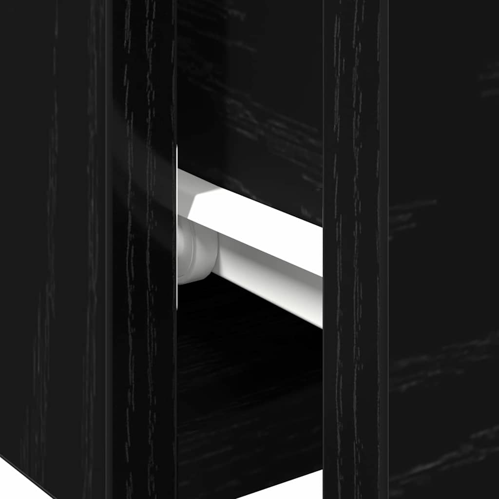 Wall Cabinet Black Oak 102 x 30 x 20 cm Engineered Wood