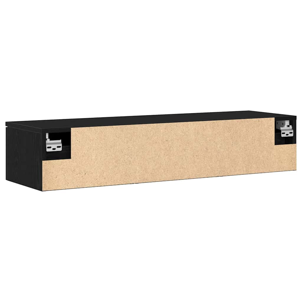 Wall Cabinet Black Oak 102 x 30 x 20 cm Engineered Wood