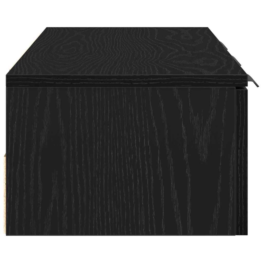 Wall Cabinet Black Oak 102 x 30 x 20 cm Engineered Wood